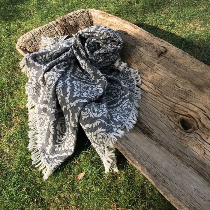 Mijölnir Toalla de Playa Fouta Black, White, Beige